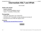 Intermediate XSLT and XPath