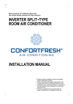 room air conditioner inverter split type - installation manual