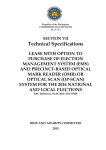Section VII - Technical Specifications [ 920 KB]