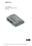 ABB RECA-01 EtherCAT Fieldbus Adapter Modules User`s Manual