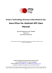 FTDI pdf AN 233 Java D2xx for Android API User Manual