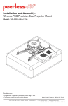 Installation and Assembly: Wireless PRG Precision - Peerless-AV