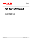 XSV Board 1.0 User Manual