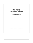 1781-PXB721 Discrete I/O Interface User`s Manual