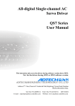 All-digital Single-channel AC Servo Driver QS7 Series User Manual