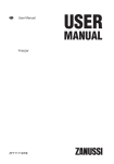 ZFT11112WE User Manual Freezer