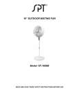 Sunpentown Misting fan user Manual