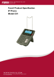 Fanvil Product Specification IP Phone Model:C01