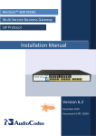 LTRT-10204 Mediant 800 MSBG Installation