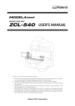 Roland ZCL-540 Users Manual