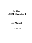 CardBus 10/100M Ethernet Card User Manual
