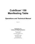 CubiScan 150 User Manual