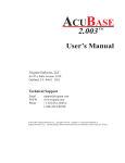 AcuBase 2.003 User`s Manual