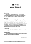 M-7084 User Manual