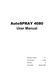 AutoSPRAY 4080 User Manual