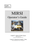 MIRSI Operator`s Guide - Harvard-Smithsonian Center for Astrophysics