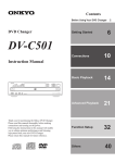 DVD Changer DV-C501 Instruction Manual