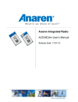 Anaren Integrated Radio A2530E24x User`s Manual