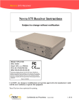 Novra S50 Receiver, User Manual