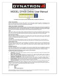 MODEL D7400 Online User Manual