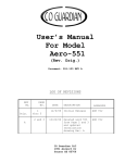 AERO 551 Panel mount User manual