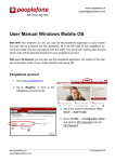 User Manual Windows Mobile OS