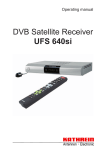 9363469a, Operating manual DVB Satellite Receiver UFS