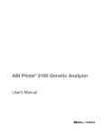 ABI PRISM® 3100 Genetic Analyzer User`s Manual