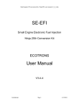 Small engine EFI conversion kits -Ninja250- user manual