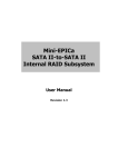 Mini-EPICa SATA II-to-SATA II Internal RAID Subsystem - i-Stor