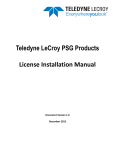 PSG Products License Installation Manual