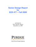 Senior Design Report for ECE 477 – Fall 2009