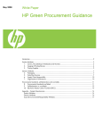 HP Green Procurement Guidance