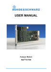 R&S TS-PAM User Manual - rohde