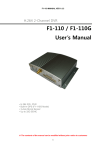 F1-110 / F1-110G User`s Manual