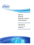 Spirent Nomad Remote Control User Manual