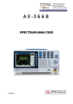 AE-366B user manual (Spectrum analyser)