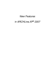 New Features in ARCHLine.XP® 2007