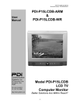 Model PDI-P15LCDB LCD TV Computer Monitor
