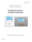 Installation Guide for Energate Thermostats