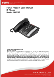 Fanvil Product User Manual IP Phone Model: BW206