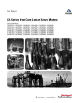 LX-Series Iron Core Linear Servo Motors User Manual