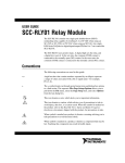 SCC-RLY01 Relay Module User Guide
