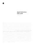 Apple Publications Style Guide