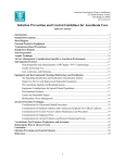 Infection Prevention and Control Guidelines for Anesthesia Care