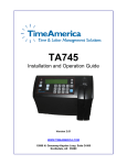 Time America TA 745 Time Clock User Manual - 1800