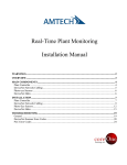 Real-Time Plant Monitoring Installation Manual