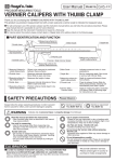 VERNIER CALIPERS WITH THUMB CLAMP