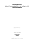 ESG-D Series Option H97 Signal Generators Manual