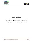 User Manual Shutdown Maintenance Process